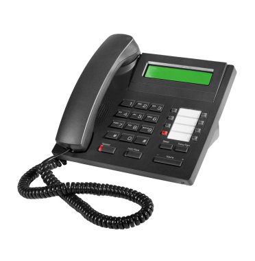 Business phone on white clipart