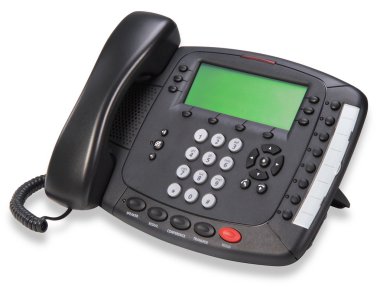 Business phone on white clipart