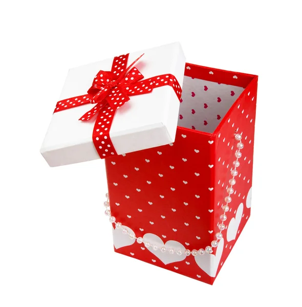 Caja de regalo de celebración (con corazones). XXL —  Fotos de Stock