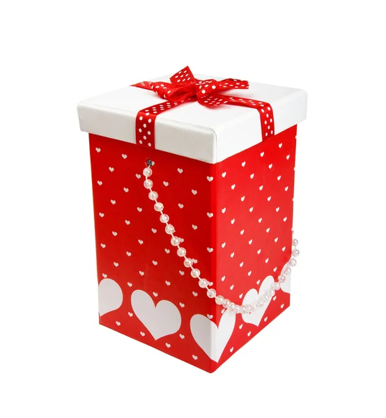 Caja de regalo con corazones. XXL — Foto de Stock