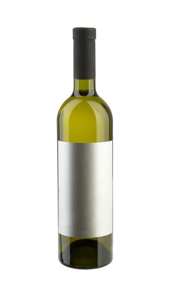 Бутылка белого вина, изолированного на белом . — стоковое фото