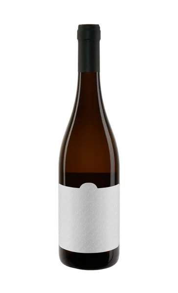 Butelkę białego wina, na białym tle. XXXL. — Zdjęcie stockowe
