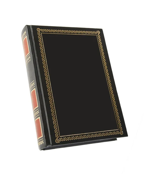 El libro en cubierta de cuero aislado en blanco . — Foto de Stock