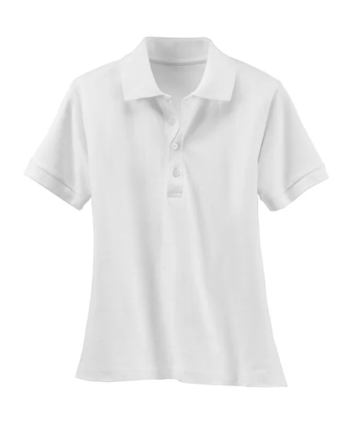 Blank White T-Shirt Front with Clipping Path. — Stock Photo, Image