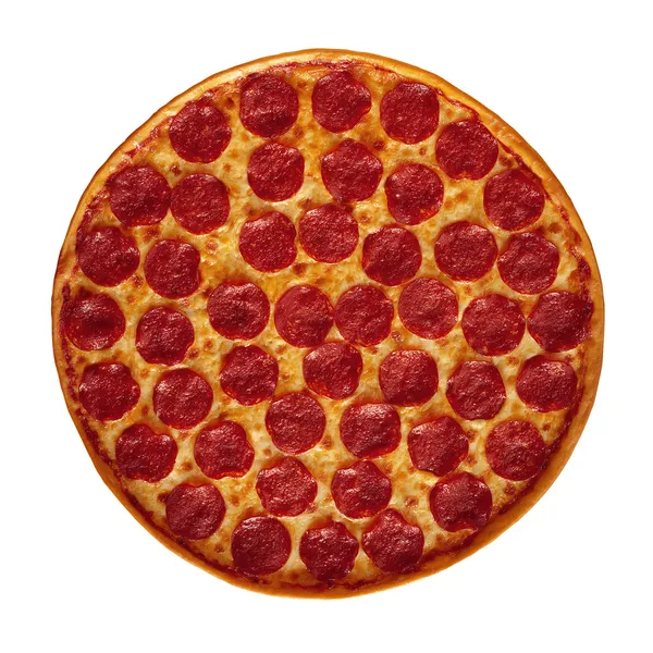 Pizza entera de pepperoni — Foto de Stock