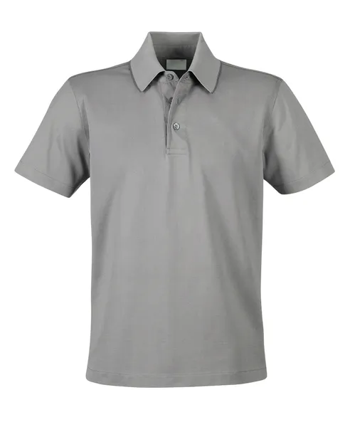 Přední části čisté šedé trička (Polo) — Stock fotografie