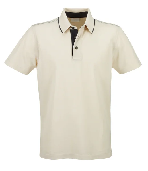 Bianco di Beige T-shirt anteriore con percorso di ritaglio . — Foto Stock