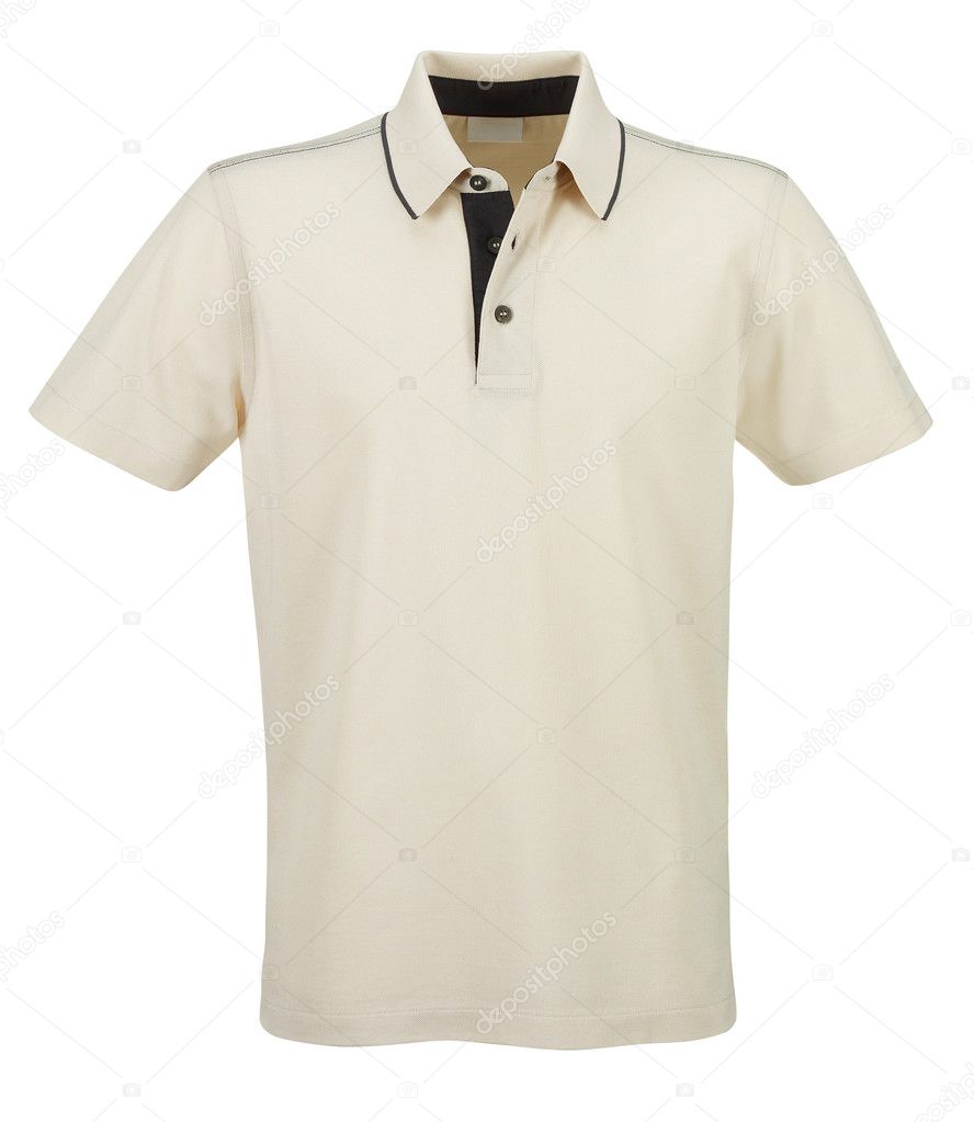 Blank of Beige T-Shirts Front with Clipping Path. Stock Photo by ...