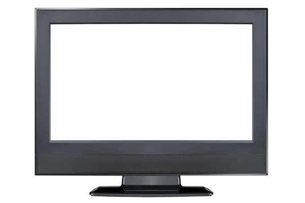 Telewizor LCD idealna Xxl biały ekran + ścieżkę przycinającą — Zdjęcie stockowe