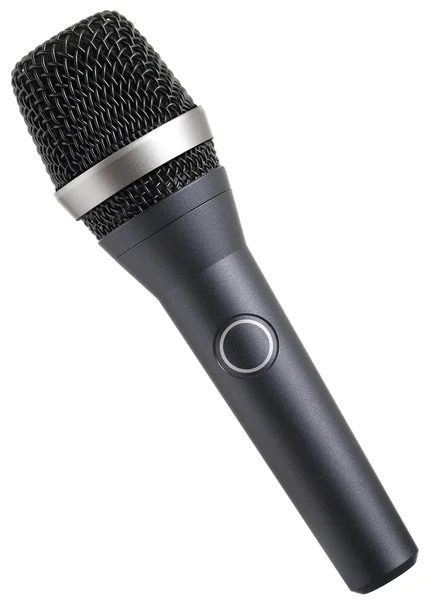 O grande microfone preto — Fotografia de Stock