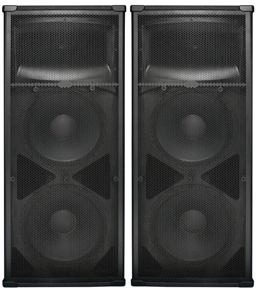 Big Audio speakers isolated on white — Stock Photo, Image