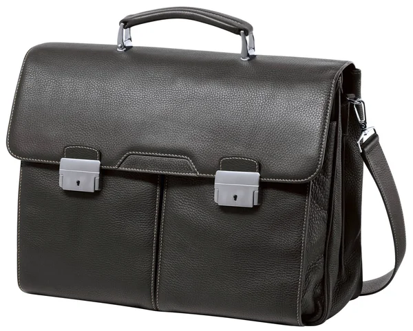 Business Briefcase on white + clipping path — Stock Photo, Image