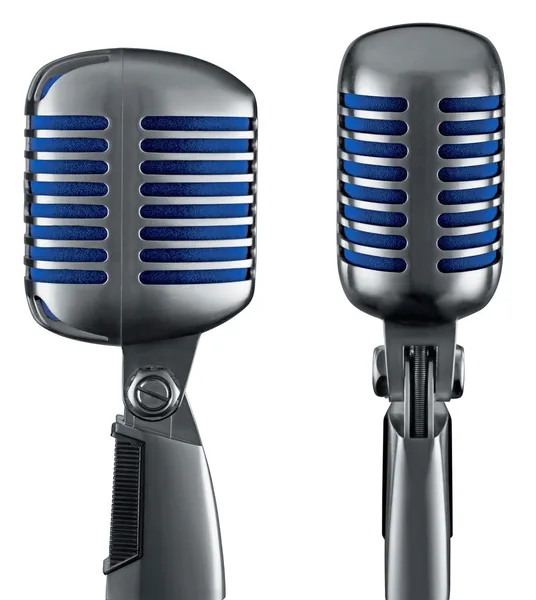 Retro Microphone (+ clipping path for easy removing fone) ) — стоковое фото