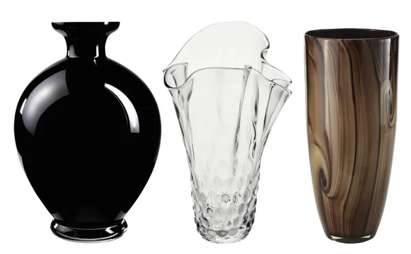 Beautiful Art Deco Vase isolated on white + Clipping Path. — Stock Photo, Image