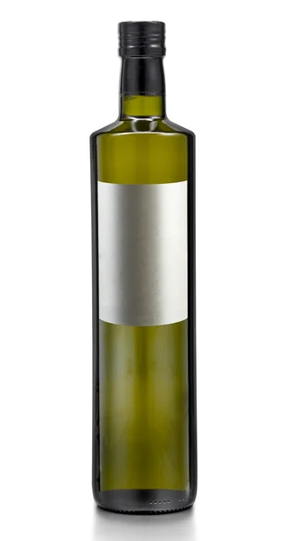 Fles leeg van zuivere olijfolie, zonnebloem (Vegetabl of maïs of moer — Stockfoto