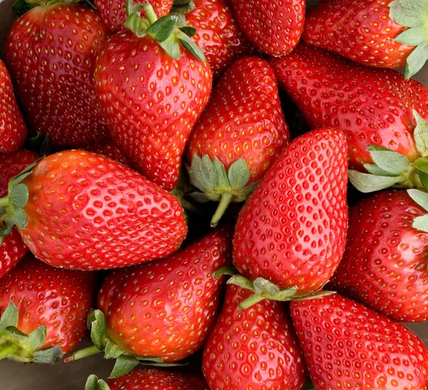 stock image Fresh ripe perfect strawberry - Food Frame Background