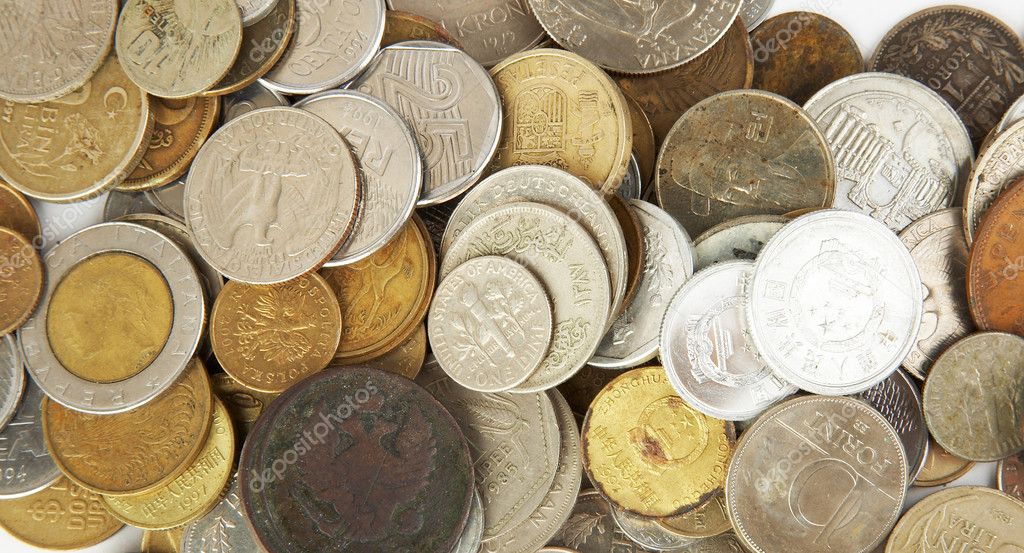 Old Coins of different countries — Stock Photo © scratch 3561068