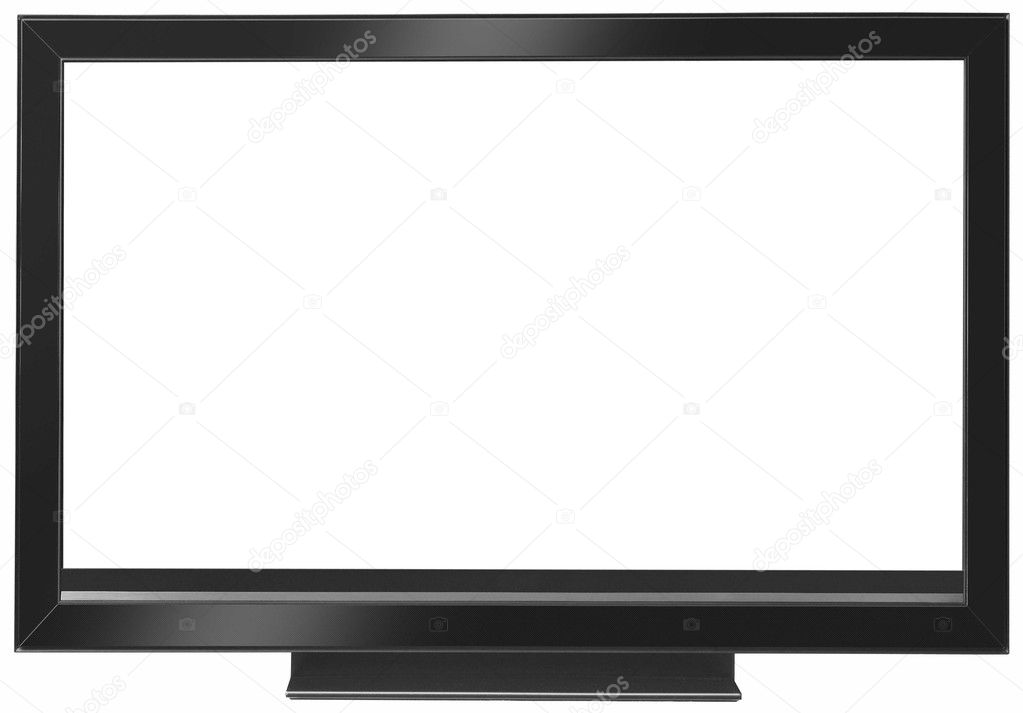 LCD TV & White Screen XXL + Clipping Path
