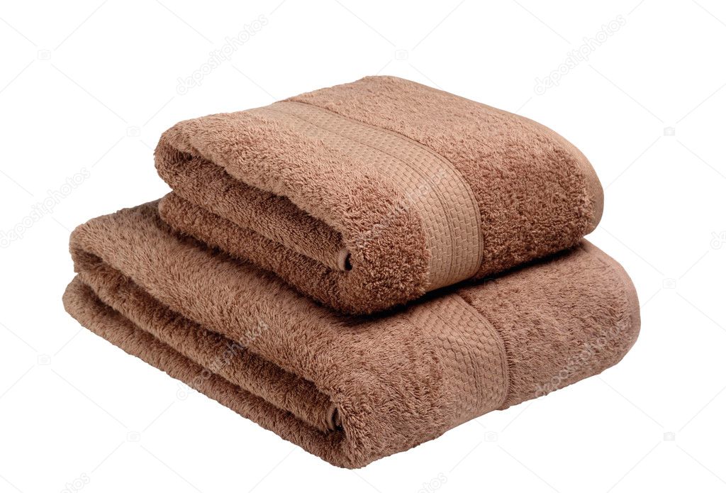 Towels isolated on white background with Clipping Path