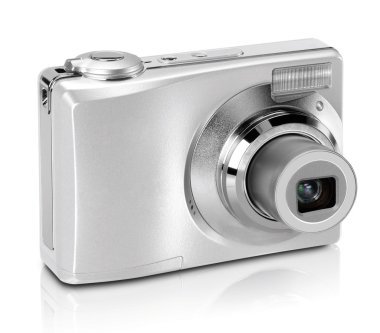 Digital camera isolated on white background clipart