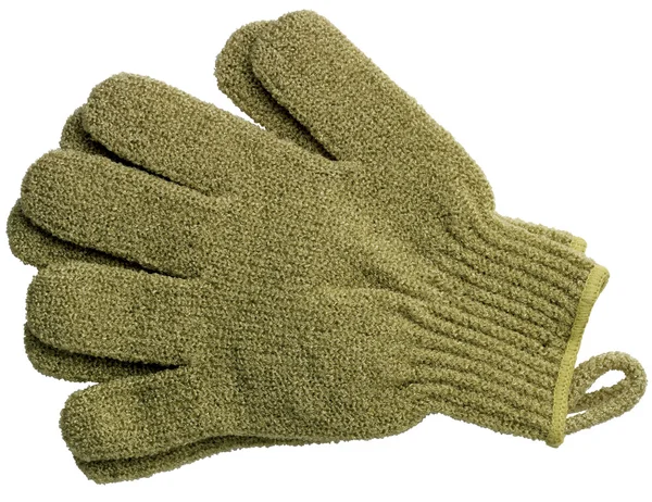 Paar Handschuhe isoliert auf weiß + Clipping-Pfad. — Stockfoto