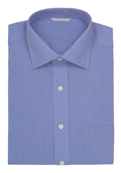 La camisa azul combinada y el puño en el fondo blanco —  Fotos de Stock
