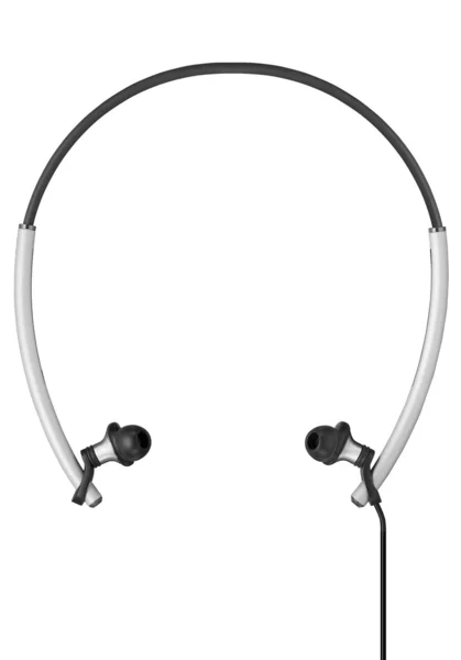 Сучасні спортивні навушники ізольовані на білому тлі — стокове фото