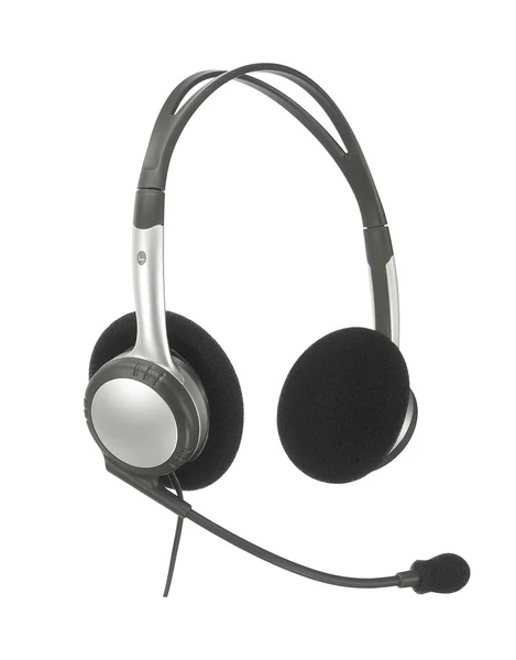 Sluchátka s mikrofonem služby podpory. izolované na w — Stock fotografie