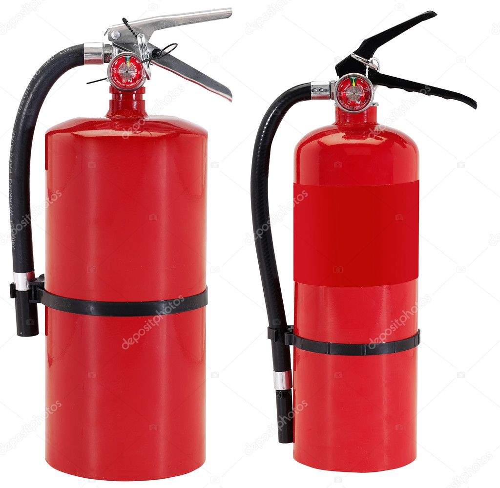 Fire extinguishers isolated on white background