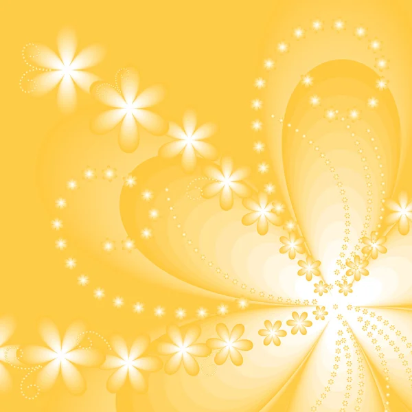 Fondo amarillo flor — Vector de stock