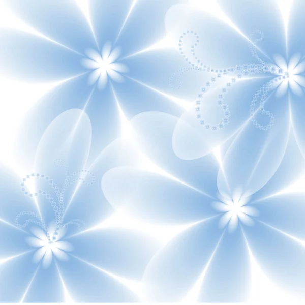 Blommig ljusblå bakgrund — Stock vektor