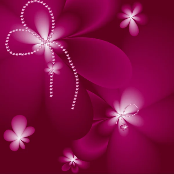 Σκούρο ροζ floral φόντο — Διανυσματικό Αρχείο