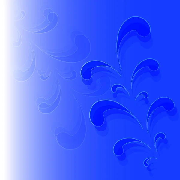 Kék virágos háttér — Stock Vector