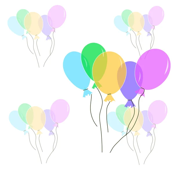 多色气球 — 图库矢量图片
