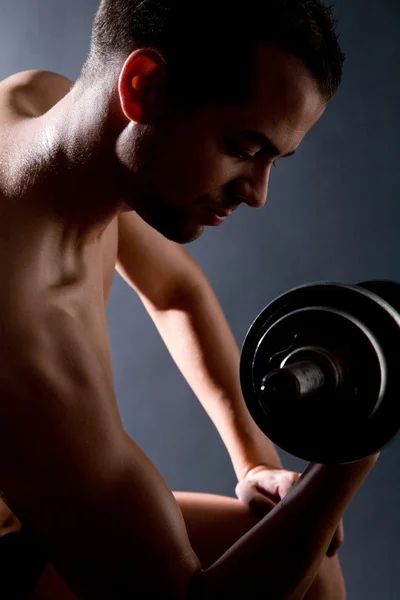Biceps exercises — Stock Photo, Image