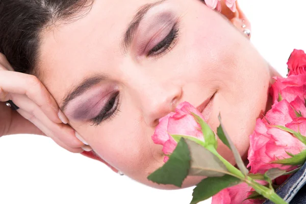 Smelling the roses — Stock Photo, Image