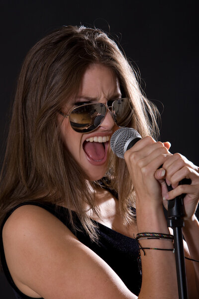 Singing rock girl