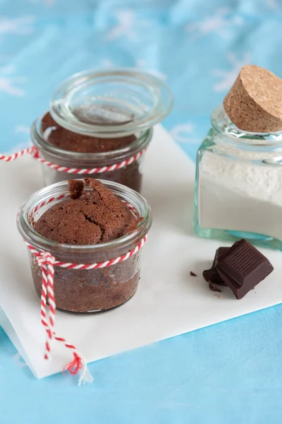 Chocolate fudge cakes — Stock Photo, Image