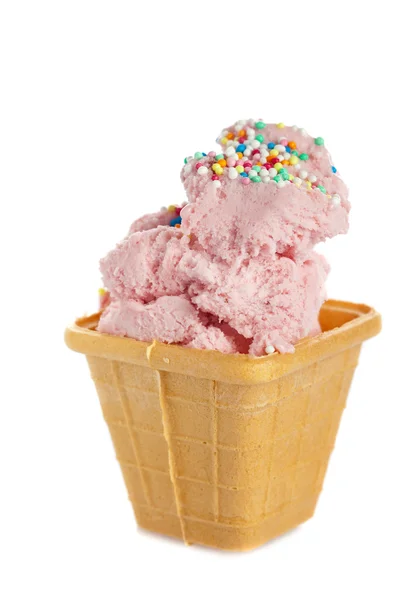 Eper fagylalt — Stock Fotó