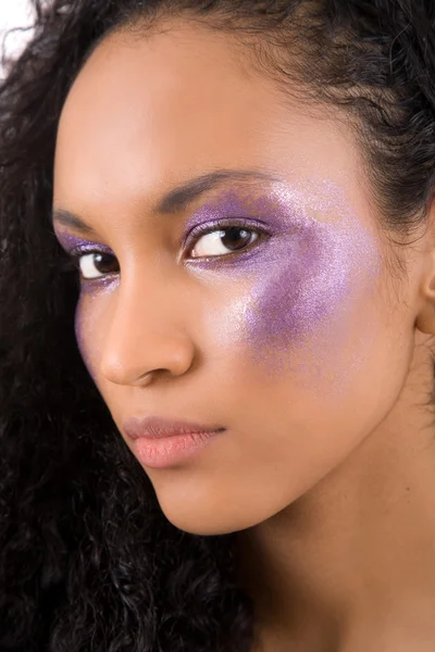 Gorgeous purple girl — Stock Photo, Image