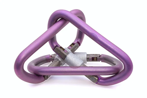 stock image Three Carabiners Figure 1 isolated