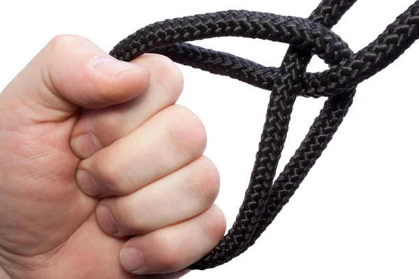 Rope in Hand isolated — Stock Photo, Image