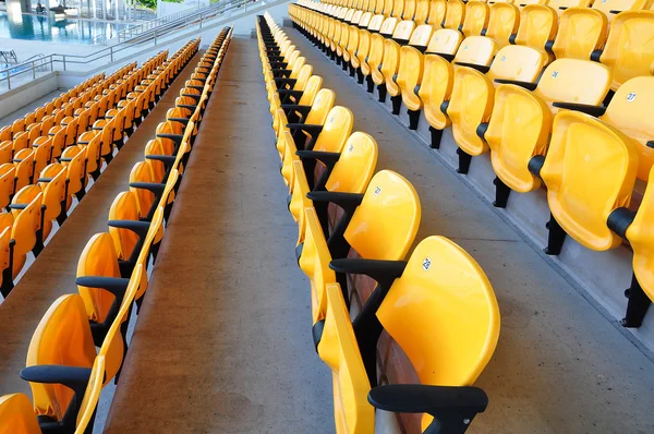 Row Yellow seat — Stock Photo, Image