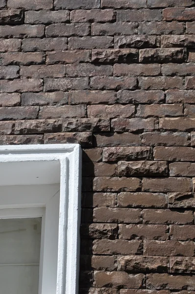 갈색 벽돌 벽 — 스톡 사진