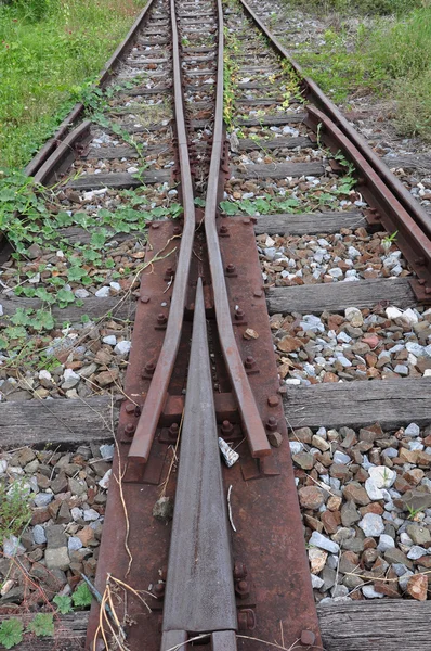Vanha rautatien risteys — kuvapankkivalokuva