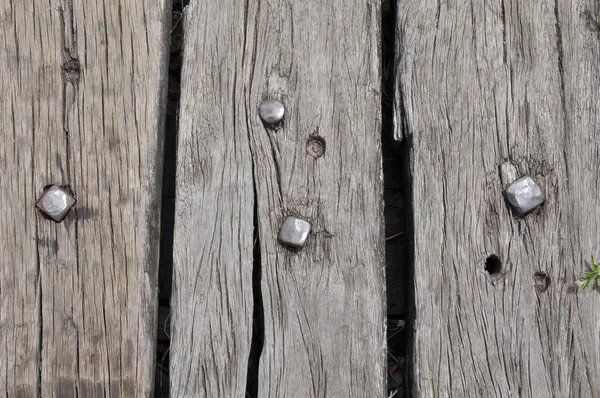 Клепка на старому дерев'яному — стокове фото