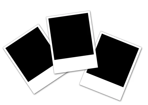Tres fotos polaroid Imágenes de stock libres de derechos