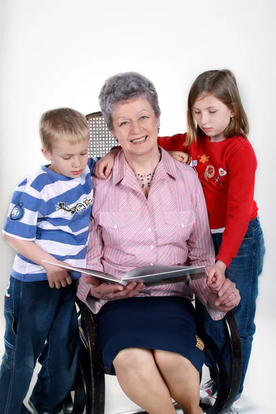 Grandmother with grandchildren — Stock Photo, Image