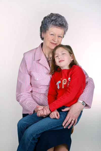 Grandmother with granddaughter. — Stock Photo, Image