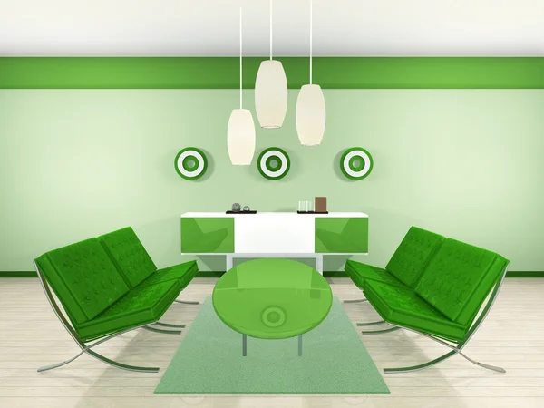 녹색 방 — 스톡 사진